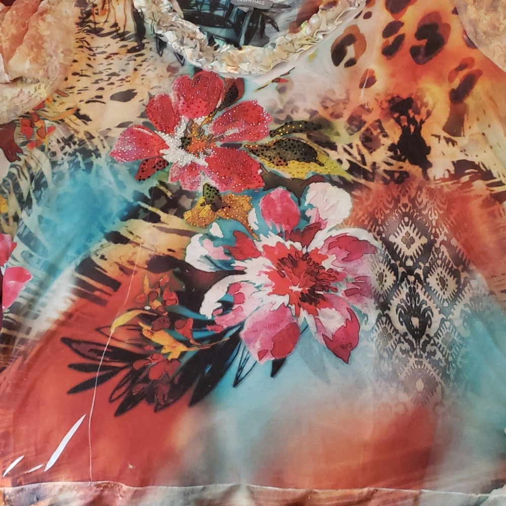🙀Lace silk blouse